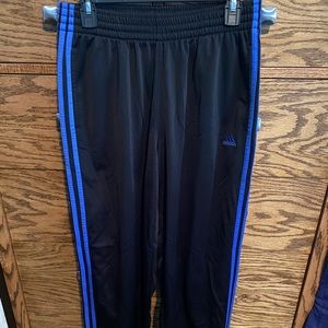 Adidas joggers Men’s Large Black w/ blue stripes